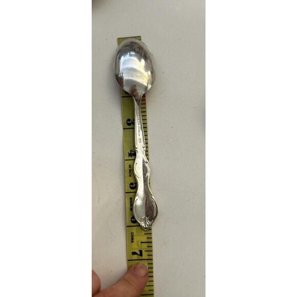 Vintage Victor S. Co A1+ Lot 8 + 1 Teaspoons 6 1/4 Silverplate Scalloped Edge - Picture 5 of 6